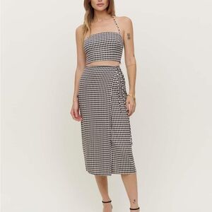 Black and White Gingham Women's Skirt
